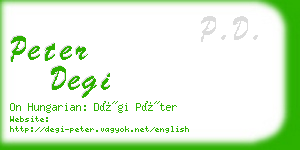 peter degi business card